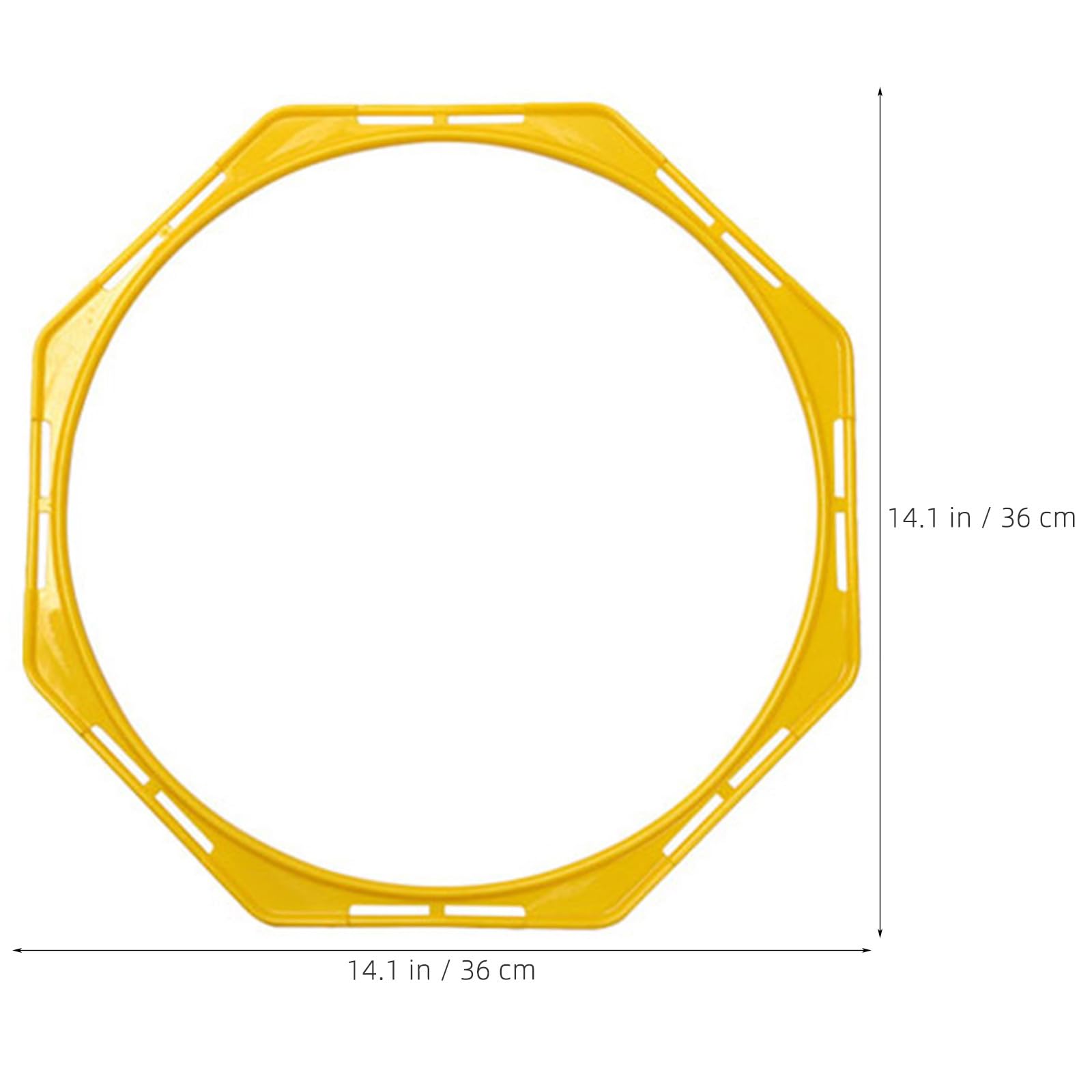 Set di 8 cerchi di agilità in plastica - Cerchi per fitness da 40 cm - Attrezzatura per allenamento dei piedi per esercizi atletici, calcio, ginnastica, scuola elementare, uso durante le