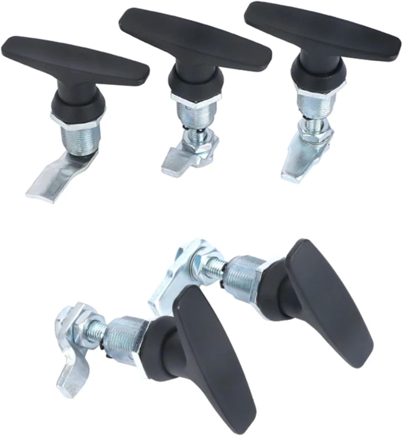 MS309 Outlets T Shape Cam Lock Equipment Compression Type Rotary Telescopic Switch 1Pcs(04 Bend Tongue)