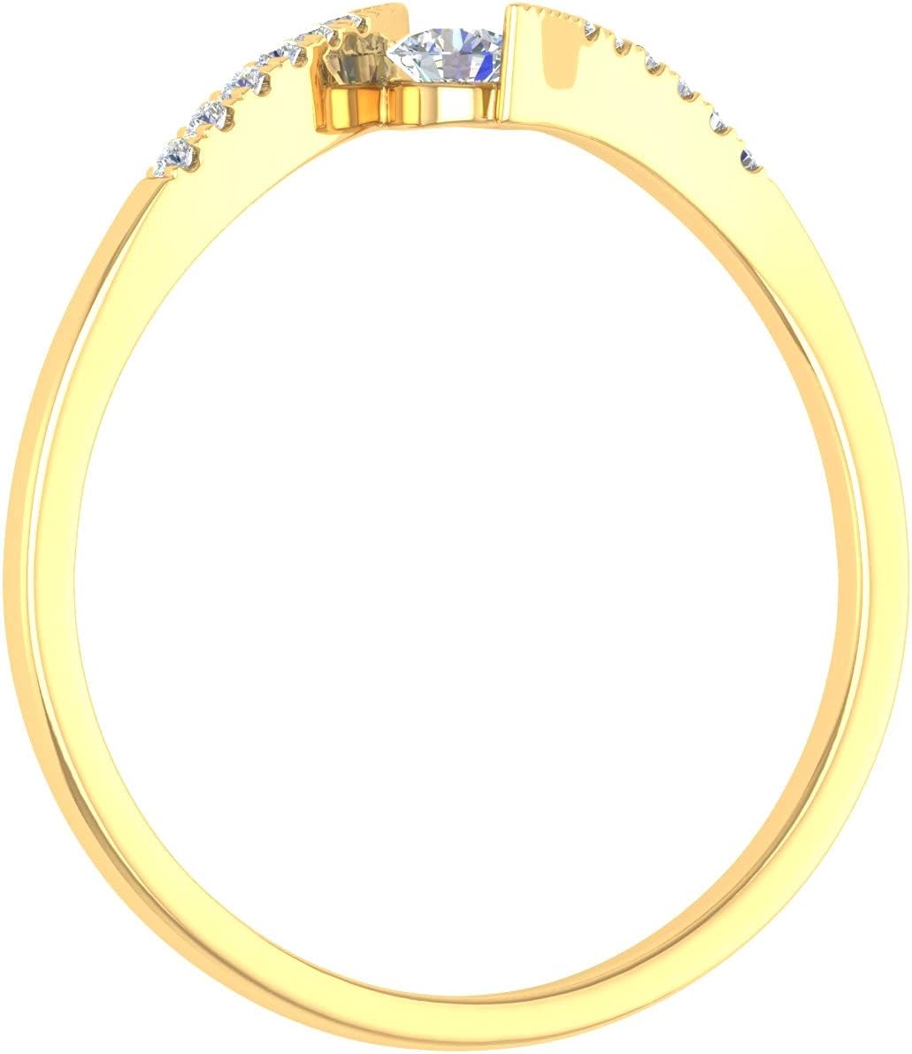 0.14 Carat Diamond Engagement Ring Band in 10K Gold