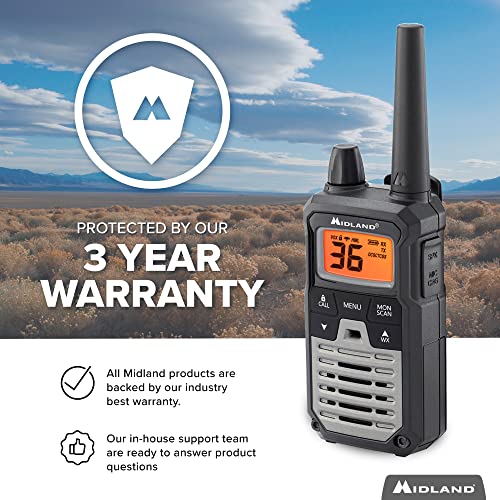 Midland T290Vp4 X-Talker Gmrs Long Range Walkie Talkie - Two Way Radio With Noaa Weather Scan + Alert, And 121 Privacy Codes (Black/Silver, 2 Radios) #TOP7