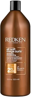 Redken Shampoo All Soft Mega Curls, Recupera o movimento natural dos fios, Nutrição Profunda, Promove brlho e nutrição dos cachos, Enriquecido com Aloe Vera, Sem Sulfato, Para cabelos