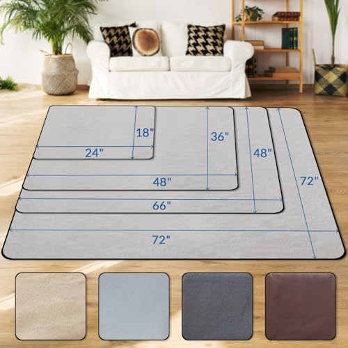 Image of 72 inch x 72 inch Washable Dog Pee Pads Reusable Non-Slip - Puppy Pads Indoor Potty Training Leakproof, Whelping Pad for Floor, Bed, Crate, Cadges, Playpen, Couch Waterproof, Light Grey