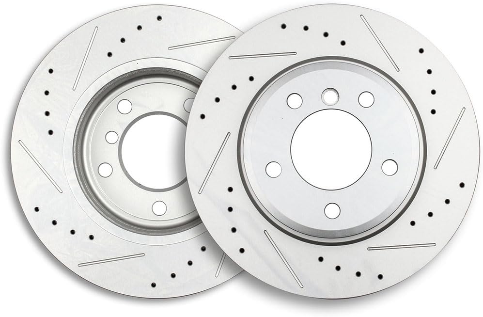 ECCPP 34173 2pcs Front Vented Disc Brake Rotors Fit For BMW For 323i 2000For BMW For 325Ci 2006For BMW For 325i 2001-2005,For BMW For 325xi 2001-2005,For BMW For 328i 1999-2000