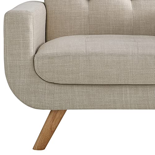Rosevera Elena Contemporary Accent Armchair With Linen Upholstery Living Room Furniture, 1Seat, Beige #TOP4