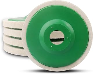 Wool Polishing Wheel Disc,5pcs 4-1/2" x 7/8" Arbor Buffing Wheel for 4.5 Inch Angle Grinder,Wool Felt Polishing Wheel for Metal,Marble,Wood（Hole Diameter:22mm,Thickness:8mm）