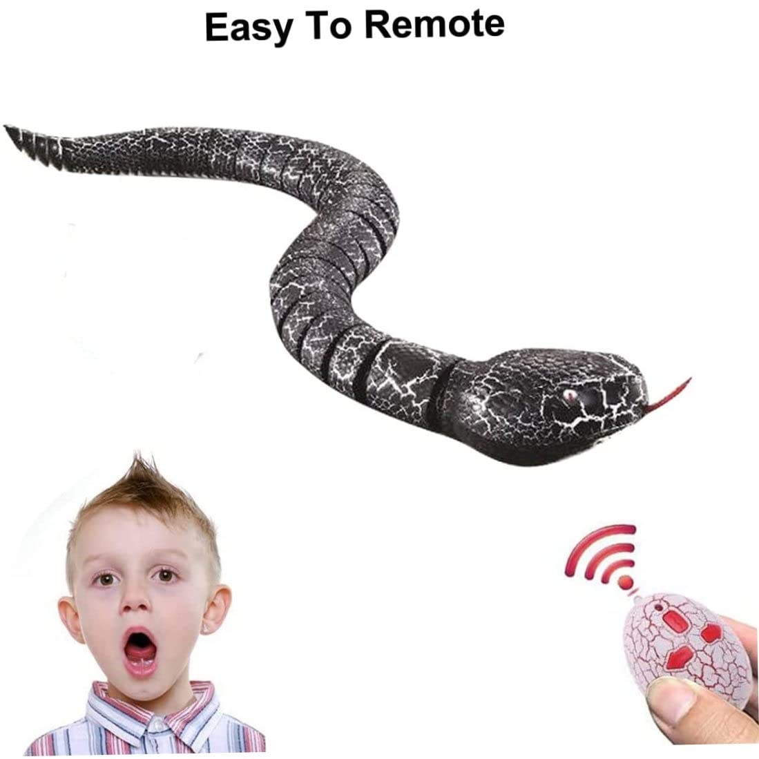 Jouet Serpent télécommandé réaliste de 16 Pouces, Rechargeable, pour Cadeau d'anniversaire, Halloween, Serpent Iguane réaliste, télécommandé