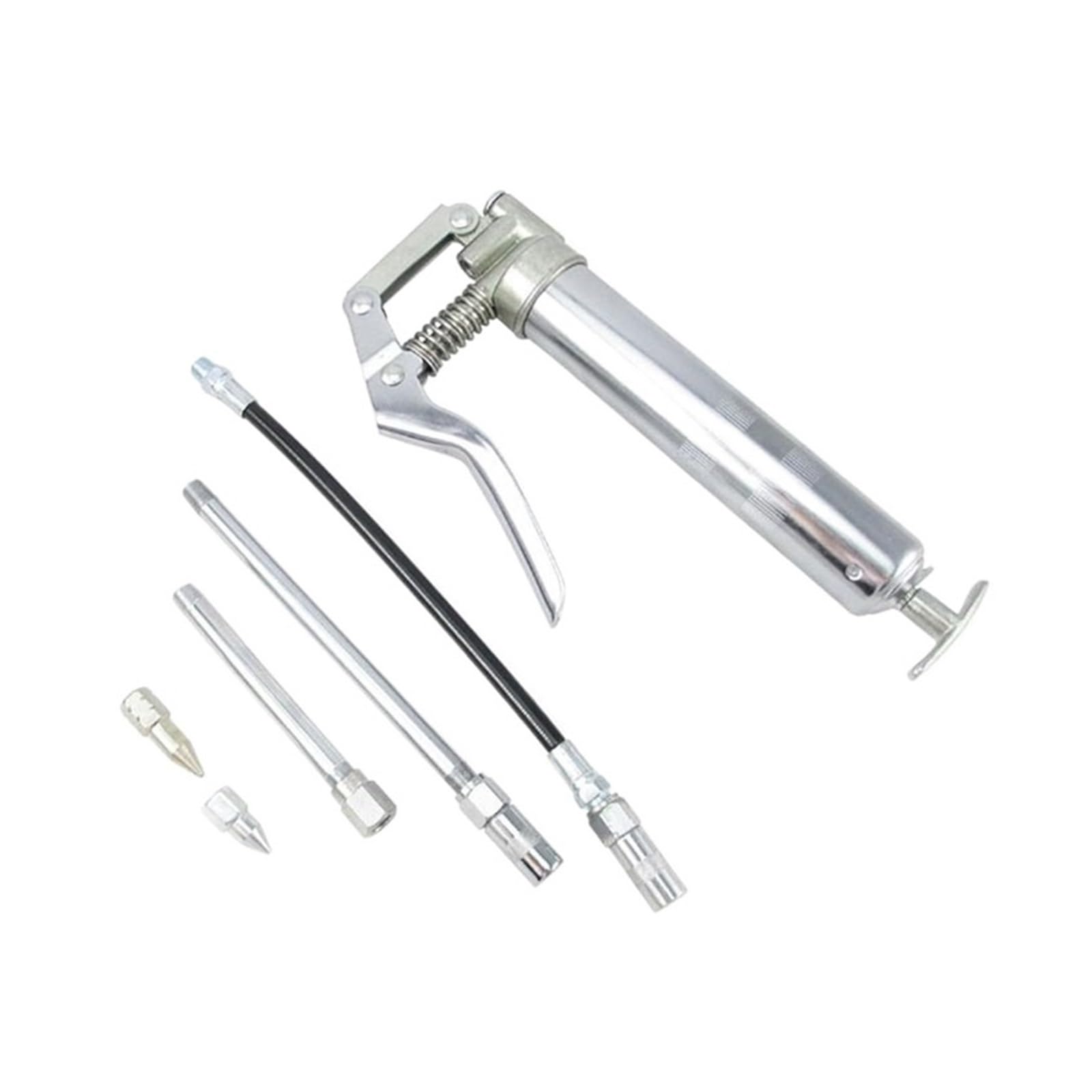 LYMFE Grease Gun, Grease Gun with Heavy Duty Handle Manual Grease Gun Kit Oiler Syringe Oil Pump with Oil Hose 120CC