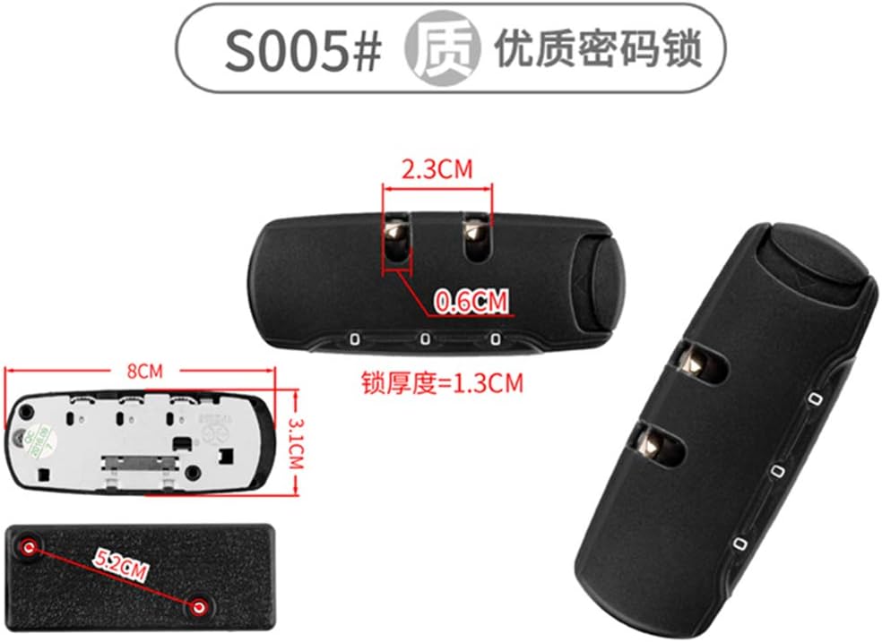 Suitcase Lock,Combination Lock, Set of A Pair S005# Password Lock Replacement suitcases/Luggage Lock for Suitcase Pull Rod Box Trunk Box DIY