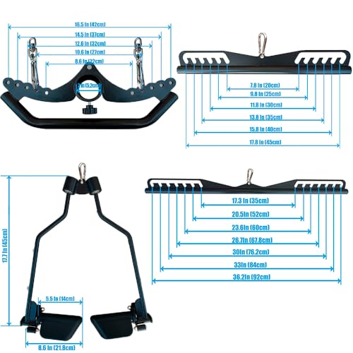 Kit Puxadores Anatômicos Ajustáveis 8 Peças Academia Yangfit