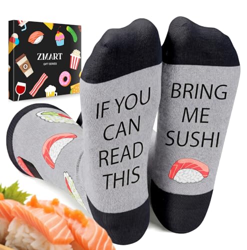 Zmart Funny Sushi Socks for Women - Sushi Gifts Teen Girl Gifts if You Can Read This Stocking Stuffers