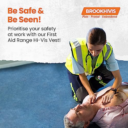 10 First Aid Green Hi Vis Viz Safety Vest Waistcoat, Reflective High Visibility EN471 BS - Image 2