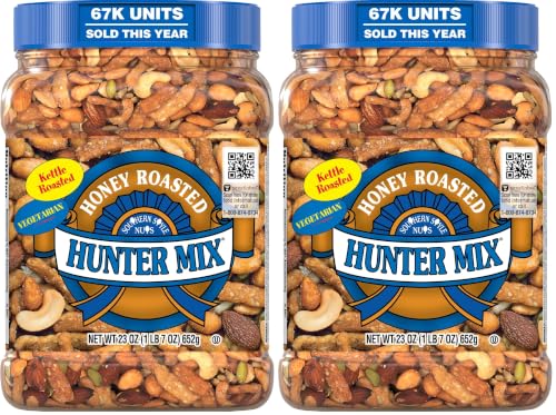 Image of Southern Style Nuts Honey Roasted Hunter Bulk Trail Mix,23 oz,Honey Roasted Sesame Sticks & Peanuts,Sunflower Kernels,Almonds,Cashews & Pepitas,Mixed Nuts,Snacks for Adults-& Kids,(Pack of 2)
