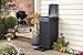 Keter Baltimore Resin 38 Gallon Outdoor Kitchen Trash Can with Lid and Drip Tray for Easy Cleaning-Perfect for Patio Dining, Black