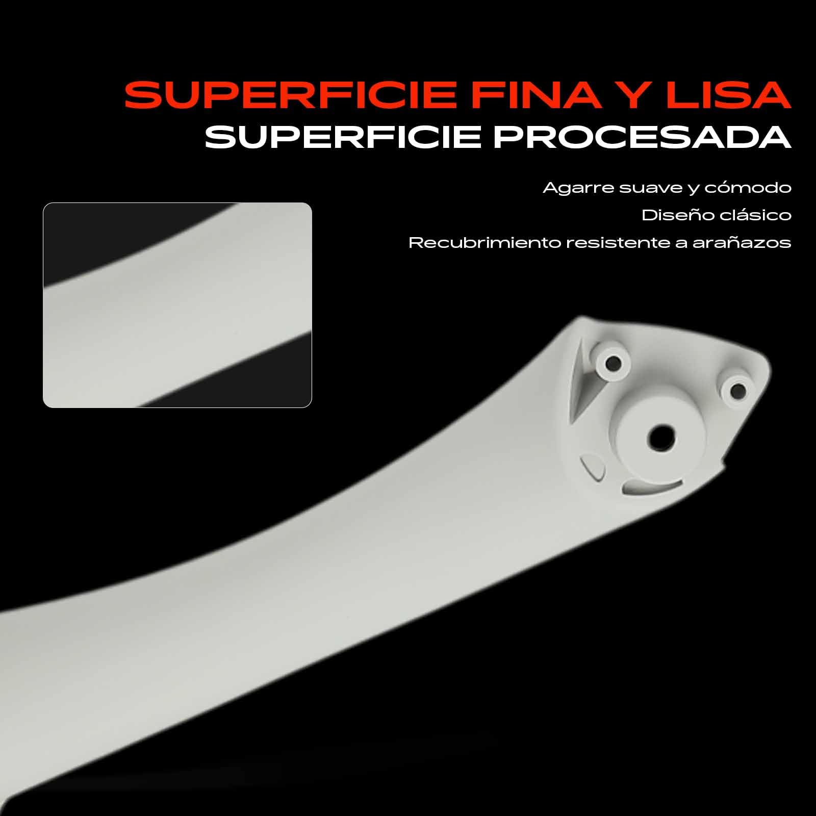 Frankberg 6x Manija de puerta interior trasera izquierda gris plata | Compatible con: Serie 3 Touring E91, Serie 3 E90