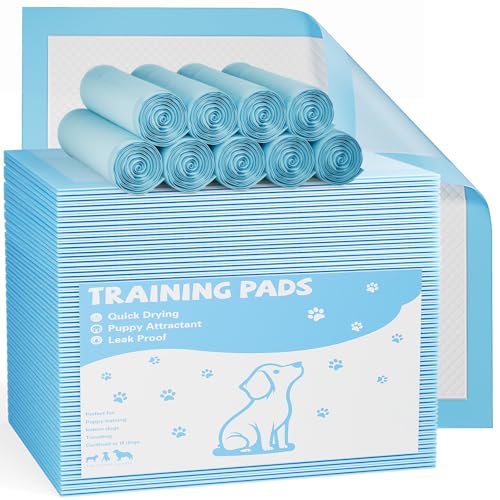 Sweetcrispy 100 Count Dog Puppy Training Pee Pads - Absorbency Disposable Underpads, 6-Layer...
