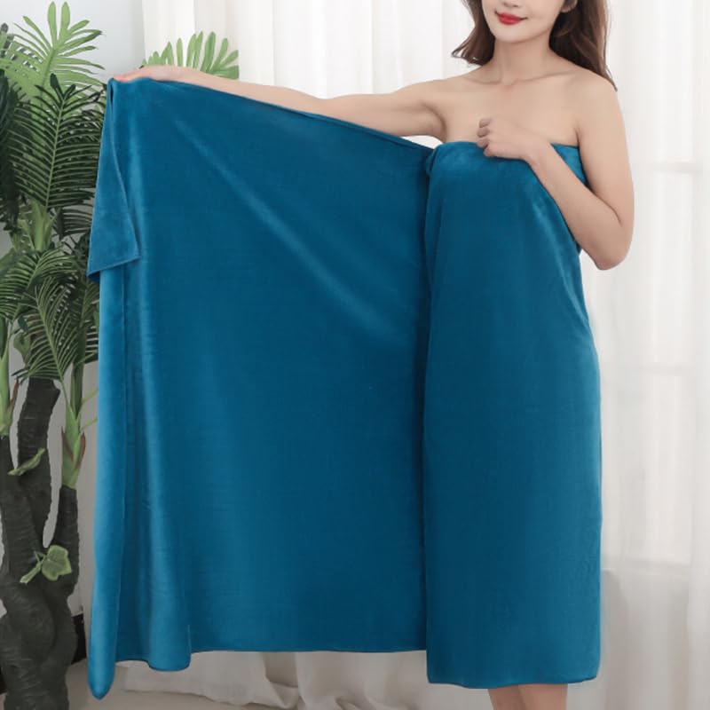 Genérico Toallas Baño Grandes,Bath Towels Toalla de baño Grande y Gruesa Microfibra Coral Secado rápido, Absorbente, Suave(Blue,180x200cm)