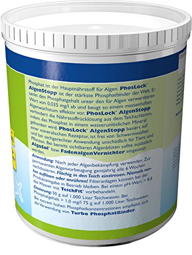 Söll 80502 PhosLock, 1 kg - ganzjährig anwendbare Teichpflege zur dauerhaften Phosphatbindung und Algenvorbeugung im Teich Pflanzenteich Fischteich Koiteich
