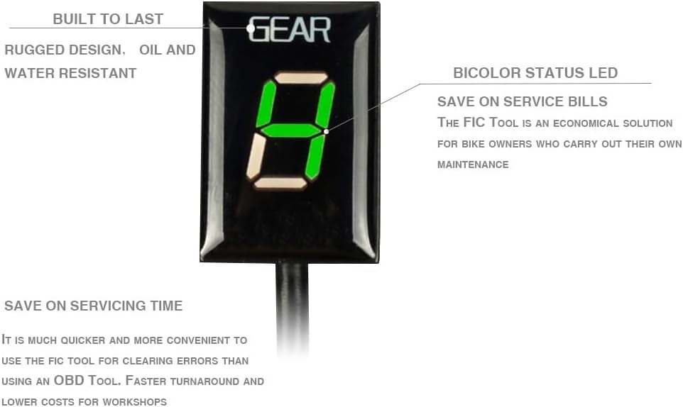 Digital Meter Display Motorcycle Digital Gear Indicator Gear Display Meter for YA&MAHA Stryker Roadllner Warrior Stratollner Royal Star Motorcycle Acce Indicator Meter Display