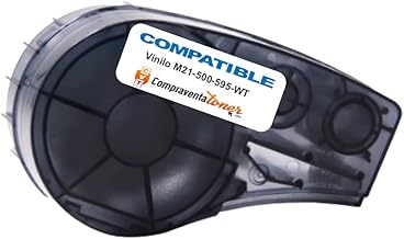 CVT Vinyl Labels (NO CHIP) Compatible for Brady BMP21 Black/White M21-500-595-WT for Matrix Printers Bmp21-plus, BMP21, PaL, LABPaL, Bmp21-Lab