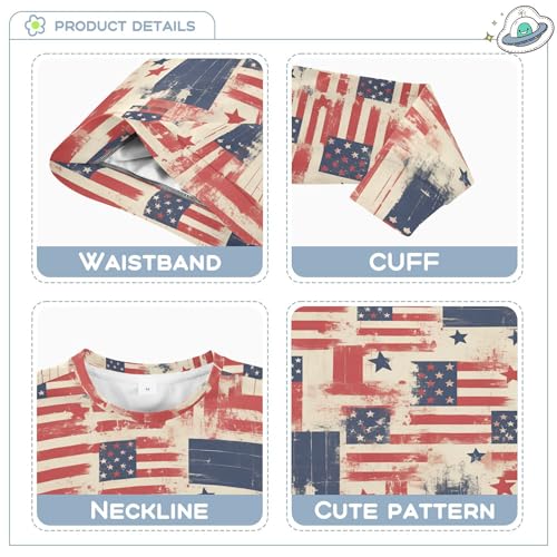 JUNZAN Cartoon Camouflage American Flag Big Boys Hooded Sweatshirt Fleece Fall Tops Shirts Camping 4T3