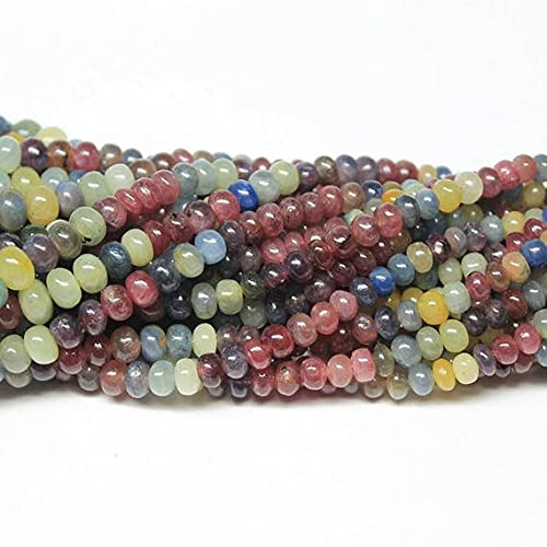 Saphir rondelle bleu rose perle naturelle pour fabrication de bijoux