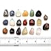 JOVIVI 20pcs Irregular Tumbled Stones Chakra Charm Semi-Precious Gemstone Quartz Crystal Healing Stone Pendants Random Colors for Necklace Jewelry Making