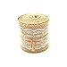 LWR CRAFTS Natural Burlap Ribbon with Lace (White)
