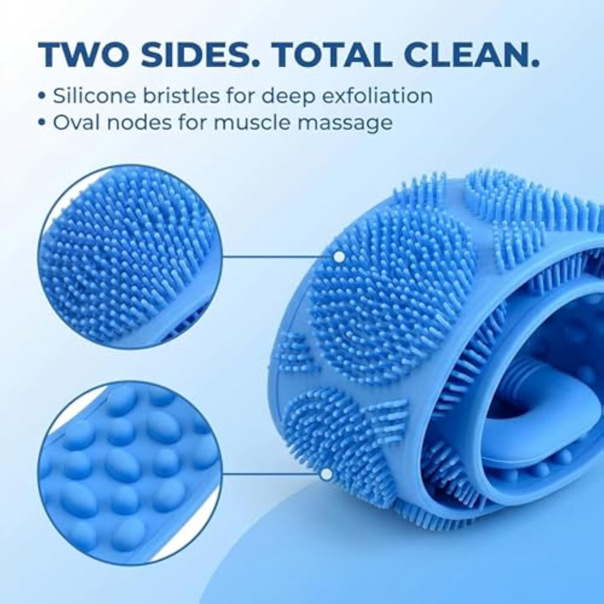 Silicone Body Back Scrubber for Deep Cleansing and Massage