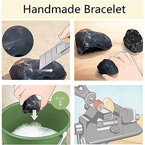 8Mm Amethyst Crystal Tiger Eye Stretch Bracelet With Irregular Stone,7.48 In Healing Gemstone Charm Bracelets Black Agate Stone Beads Chakra Energy Charm Handmade Bracelets For Girls Womens(Tiger Eye) #TOP3