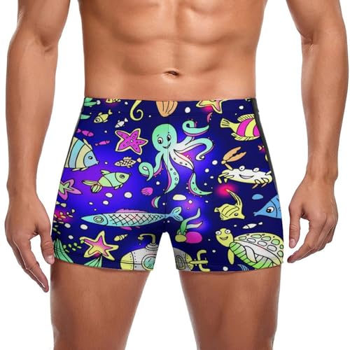 Swim briefs homme au tissu élastique et imprimé marin original
