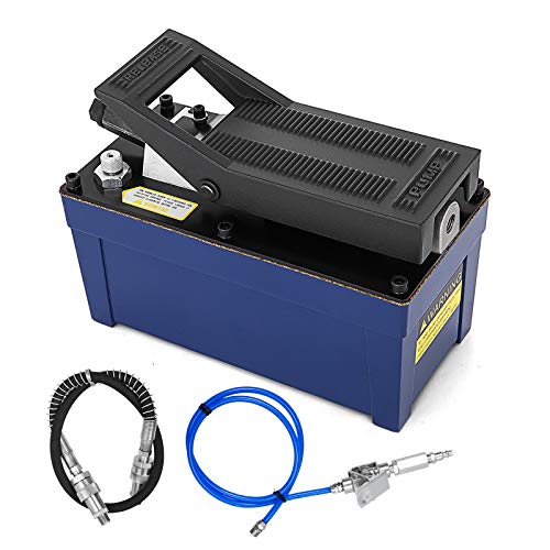 Moracle Bomba Hidráulica de Aire 10000 psi Bomba Hidráulica de Aire 103 en 3 Capuchones Bomba de Aire Hidráulica de Pie 0,22 galones Cover