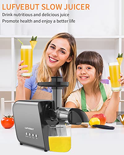 Masticating Slow Juicers For Leafy Greens Tomato Celery Carrot Wheatgrass, Cold Press Slow Juicer Machines Quiet Motor Easy Clean, Vegetable And Fruit Juice Extractor Bpa-Free Dry Pulp Dishwasher Safe #TOP6