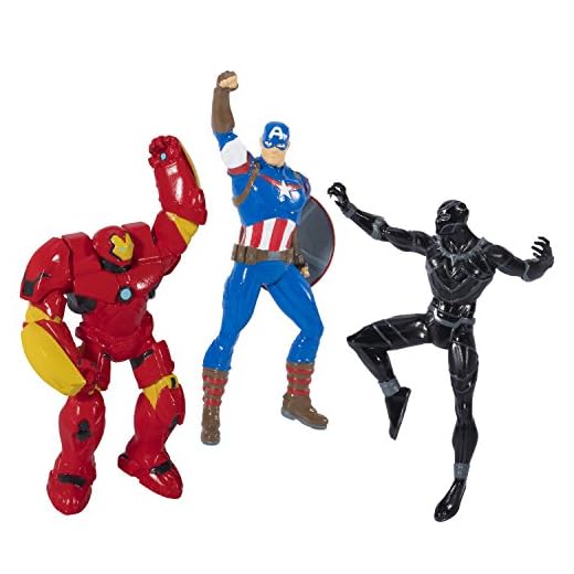 SwimWays Marvel Avengers Dive Characters - Captain America, Black Panther, and Hulk Buster