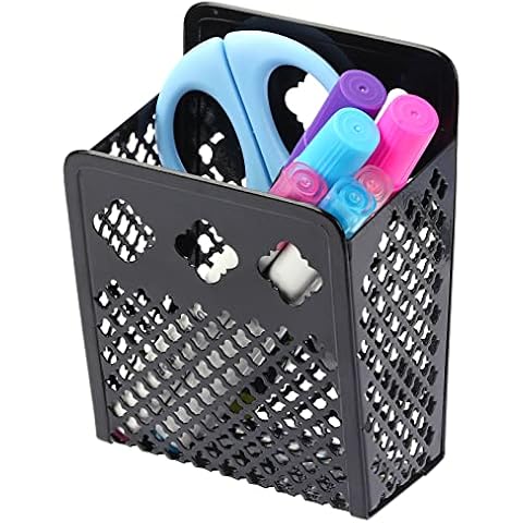 Magnetic Pencil Holder - Magnetic Locker Organizer, 1 Pack Pen Holder Locker Accessories for School and Office (1 Basket Black) Cover