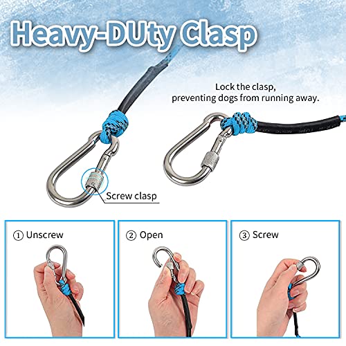 Dog Runner for Yard with Trolley Camping Line Dogs Run Cable Dog Zipline for Backyard - Image 6