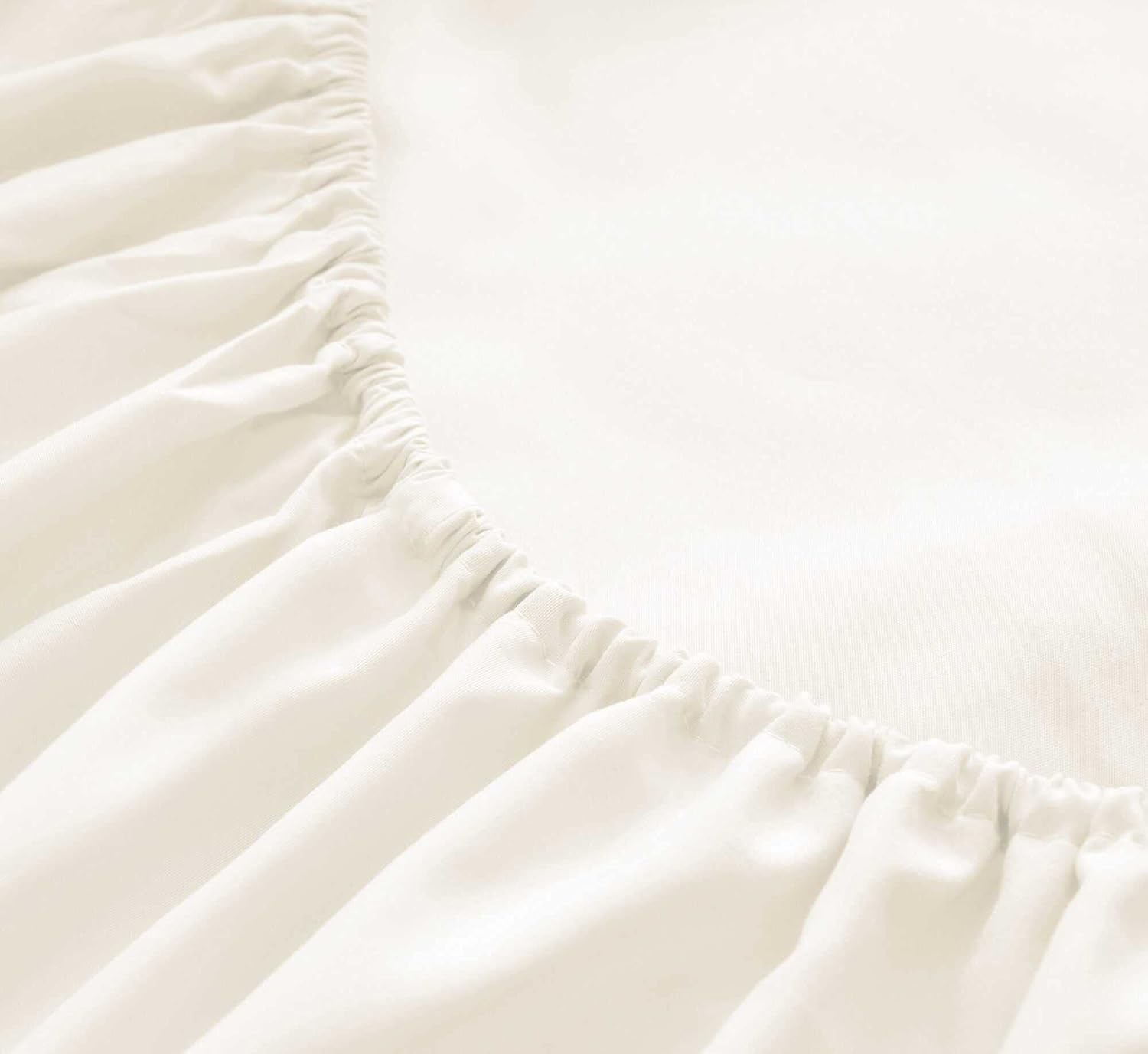 The Season Essentials Wrinkle Free Sheet Sets with Deep Pockets & Stain Resistant, 4 pc, 1800 Thread Count Based, Ivory, King