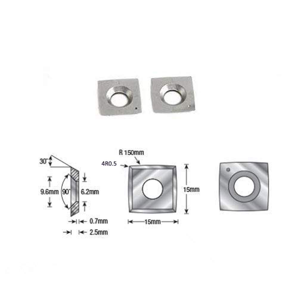 OSCARBIDE Carbide Inserts - 15mm Square, 4 Cutting Edges -2