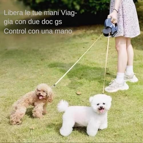 Laisse double pour chiens avec éclairage LED et sangle de contrôle - 3