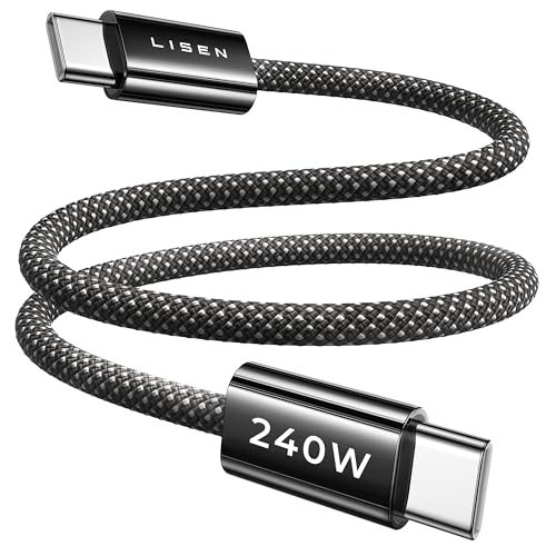LISEN 240W Short USB C to USB C Cable (1.5FT+1 5FT)