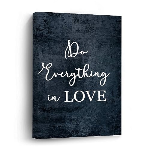 Comment décorer un mur vide ? Toile avec citations inspirantes