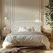 Furpopup Linen Upholstered Headboard King/Cal King Size Latest Model Wall Mount, Bed Frame Mount, Featuring High-Density Sponge Padding, Luxury Texture Easy Assembly Comfort and Style-Ivory
