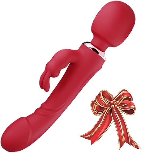 Juego de juguetes portátiles de orejas de conejo herramienta para adultos para mujeres hoy regalos silenciosos 10 modos potentes rojo
