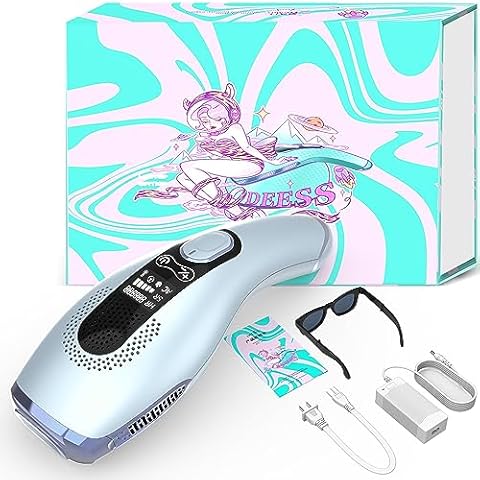 DEESS Laser Hair Removal with Sapphire Cooling System, GP592 IPL Hair Remover for Women and Men, 40°F ICE Contact, Safety Mis-Touch Sensor, at Home Painless Hair Removal Device for Face & Body Cover