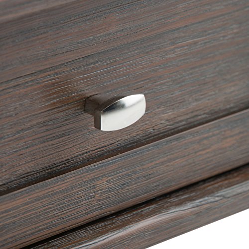 Simplihome Warm Shaker Solid Wood 20 Inch Wide Rectangle Transitional End Side Table In Farmhouse Brown #TOP4