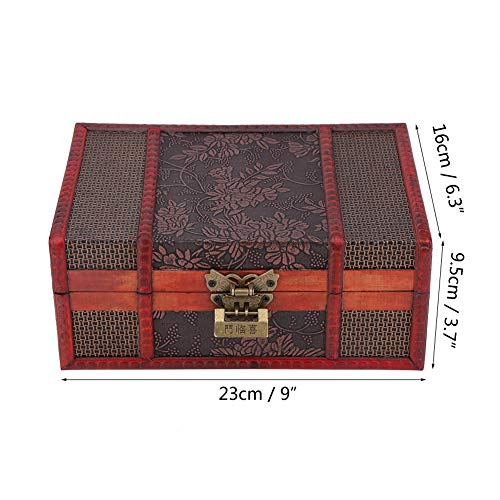 Wooden Storage Box, Handcrafted Wooden Jewelry Box With Small Lock, Keepsake Gifts Storage Box Organizer With Intricately Hand Carved, Treasure Chest Box Decorative Storage Chest Box #TOP4