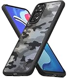 Ringke Fusion Case Compatible with Redmi Note 11/11S 4G (6.43-Inch), Translucent Camouflage Design Hard Back Shockproof Protective Bumper Phone Cover - Matte Camo Black