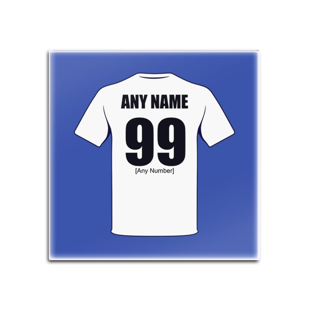 UNIGIFT Personalised Gift - Derby County Square Gloss Hardboard Coaster (Football Club Design Theme, Colour Options) - Any Name/Message on Your Unique Mat Pad - The Rams