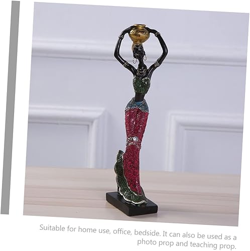 Miniatura 6 de 2 adornos negros decoración retro para el hogar decoración del hogar negro decoración del hogar músico estatuas africanas mujer africana escultura