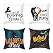 Halloween poszewka na poduszkę prezent poszewka na poduszkę horror ręka sowa litera czarownicy czaszka nadruk sofa poszewka na poduszkę dekoracja domu Halloween poszewka na poduszkę (4 szt., 45 x 45 cm)
