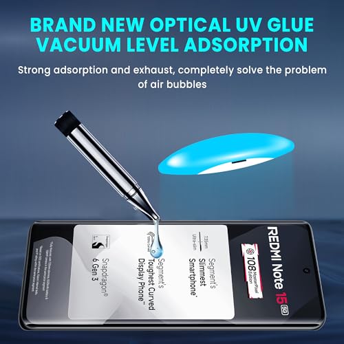 Image of ArmourPro UV Tempered Glass Compatible For Redmi Note 15 (6.67 Inch) With Installation Kit| Edge-to-Edge Protector Coverage |Crystal Clear